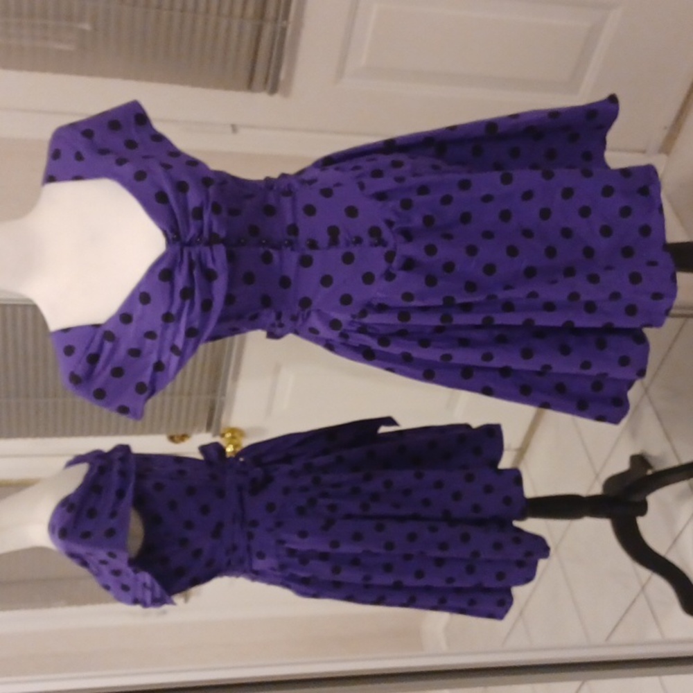 4/$60 Purple Polka-Dot Dress - Size 9